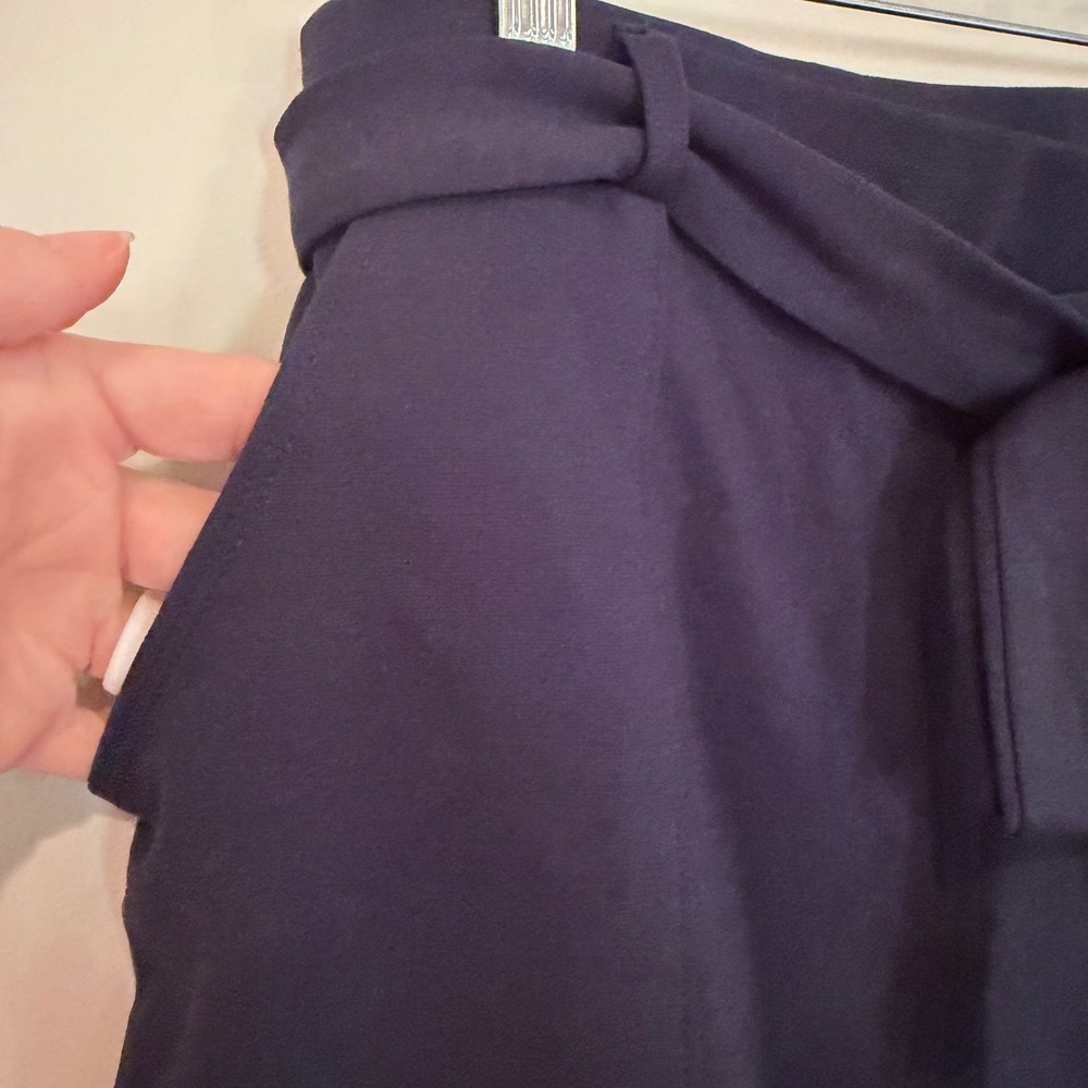 Gilli Donnie Tie Front Stitch Fix Skirt Women's L Navy Career Classic Nautical - Picture 2 of 10